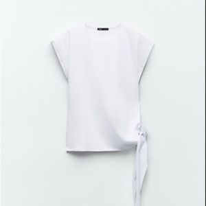 Zara side knot t-shirt